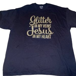 NWOT Gildan Women’s Short Sleeve Graphic T-Shirt 2XL Glitter In My Veins…